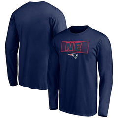 New England Patriots Squad Throwbacks Long Sleeve T-Shirt Navy | NFL