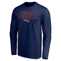 New England Patriots Squad Throwbacks Long Sleeve T-Shirt Navy | NFL