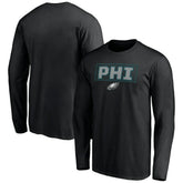 Philadelphia Eagles Squad Throwbacks Long Sleeve T-Shirt Black | NFL