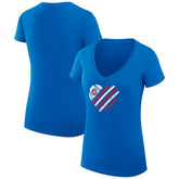 Chicago Cubs G-III 4Her by Carl Banks Women's Super-Slim Fit Lightweight Heart V-Neck T-Shirt - MLB