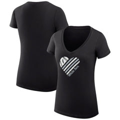 Chicago White Sox G-III 4Her by Carl Banks Women's Super-Slim Fit Lightweight Heart V-Neck T-Shirt - MLB