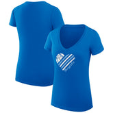 Kansas City Royals G-III 4Her by Carl Banks Women's Super-Slim Fit Lightweight Heart V-Neck T-Shirt - MLB