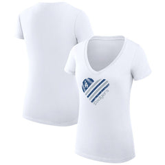 Los Angeles Dodgers G-III 4Her by Carl Banks Women's Super-Slim Fit Lightweight Heart V-Neck T-Shirt - MLB