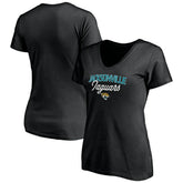 Jacksonville Jaguars Women's Depth Chart V-Neck T-Shirt Black | NFL