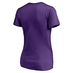 Minnesota Vikings Women's Depth Chart V-Neck T-Shirt Purple | NFL