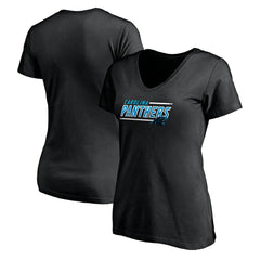 Carolina Panthers Women's Mascot In Bounds V-Neck T-Shirt Black | NFL