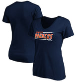 Denver Broncos Women's Mascot In Bounds V-Neck T-Shirt Navy | NFL