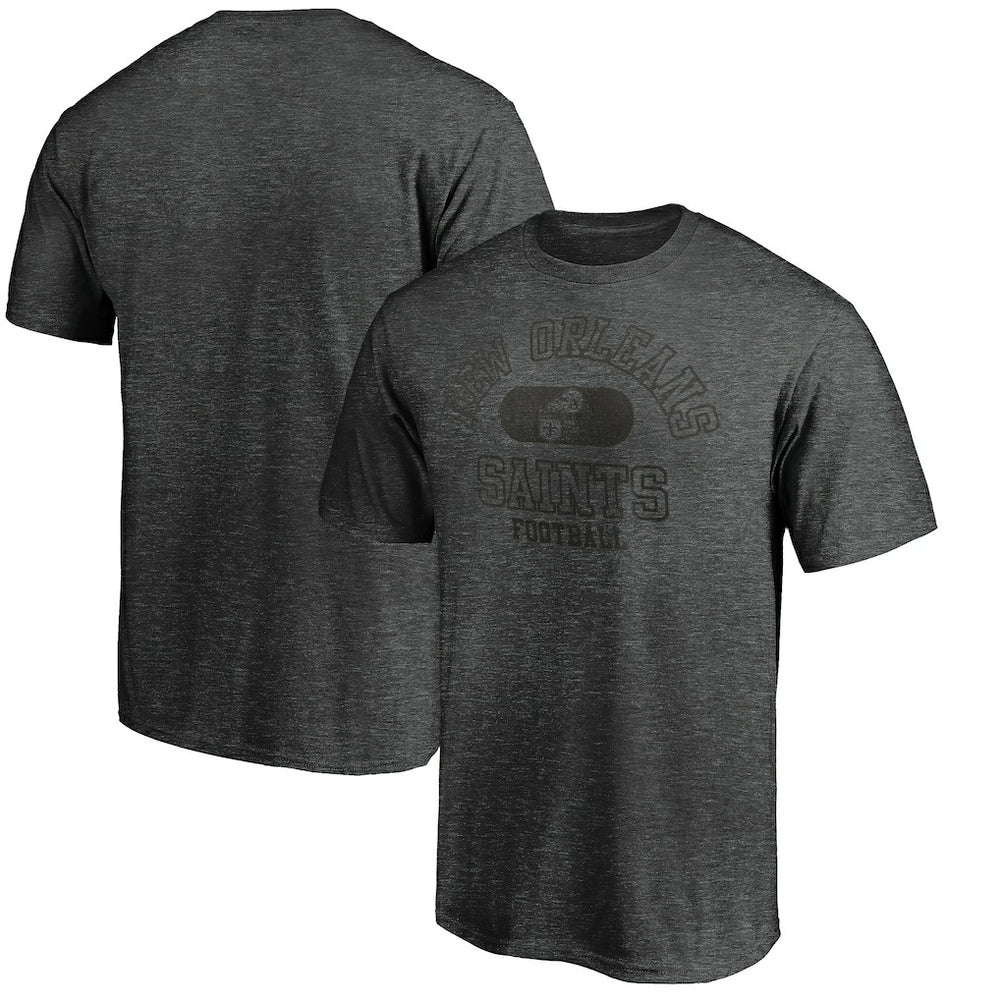 New Orleans Saints Varsity Issued Throwback T-Shirt Heather Charcoal | NFL
