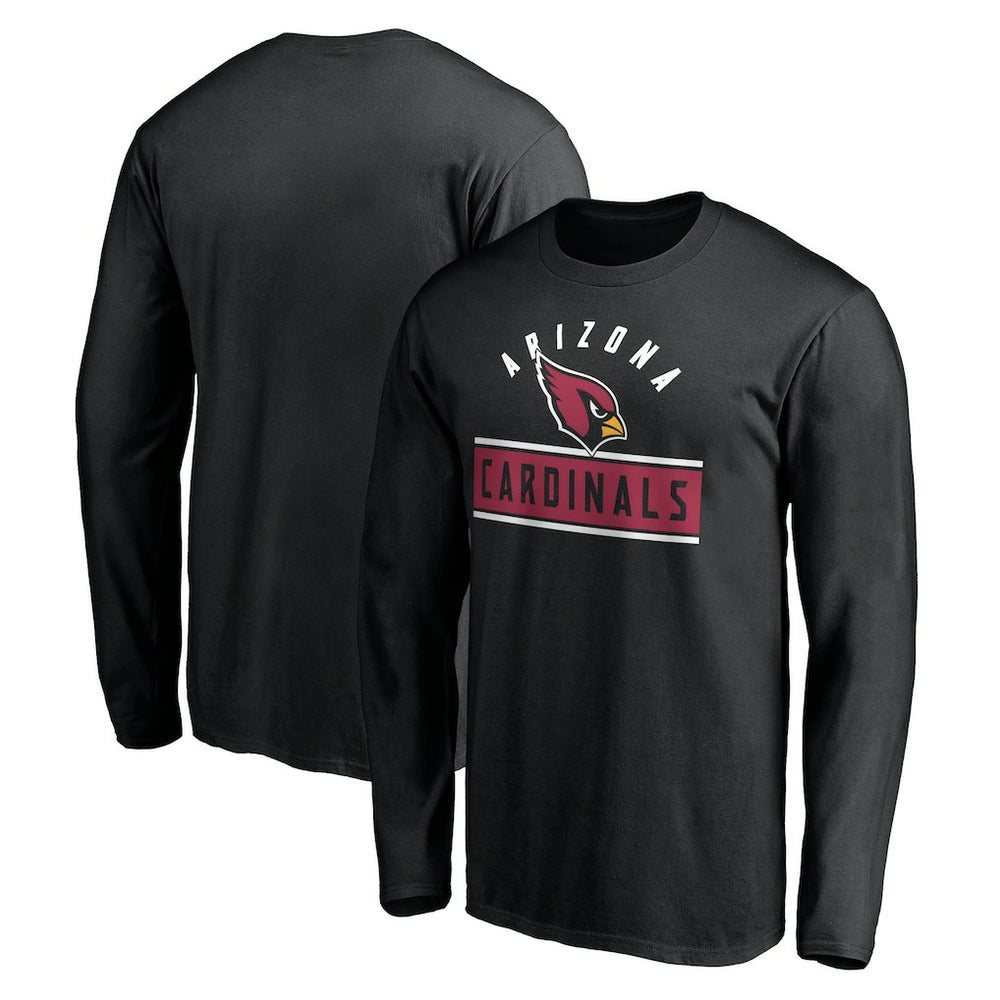 Arizona Cardinals Team Arch Knockout Long Sleeve T-Shirt Black | NFL