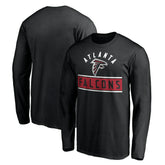 Atlanta Falcons Team Arch Knockout Long Sleeve T-Shirt Black | NFL