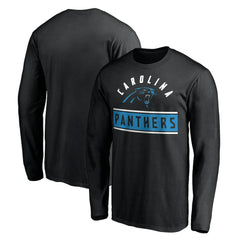 Carolina Panthers Team Arch Knockout Long Sleeve T-Shirt Black | NFL