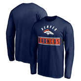 Denver Broncos Team Arch Knockout Long Sleeve T-Shirt Navy | NFL
