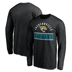 Jacksonville Jaguars Team Arch Knockout Long Sleeve T-Shirt Black | NFL