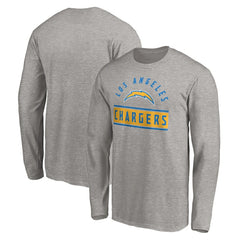 Los Angeles Chargers Team Arch Knockout Long Sleeve T-Shirt Heather Gray | NFL