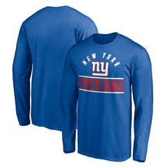 New York Giants Team Arch Knockout Long Sleeve T-Shirt Royal | NFL