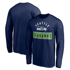 Seattle Seahawks Team Arch Knockout Long Sleeve T-Shirt College Navy | NFL