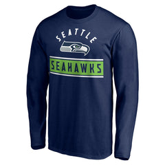 Seattle Seahawks Team Arch Knockout Long Sleeve T-Shirt College Navy | NFL