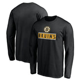 Boston Bruins Team Arch Knockout Long Sleeve T-Shirt - Black - NHL
