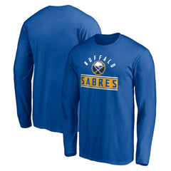 Buffalo Sabres Team Arch Knockout Long Sleeve T-Shirt - Royal - NHL