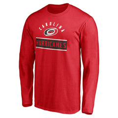 Carolina Hurricanes Team Arch Knockout Long Sleeve T-Shirt - Red - NHL