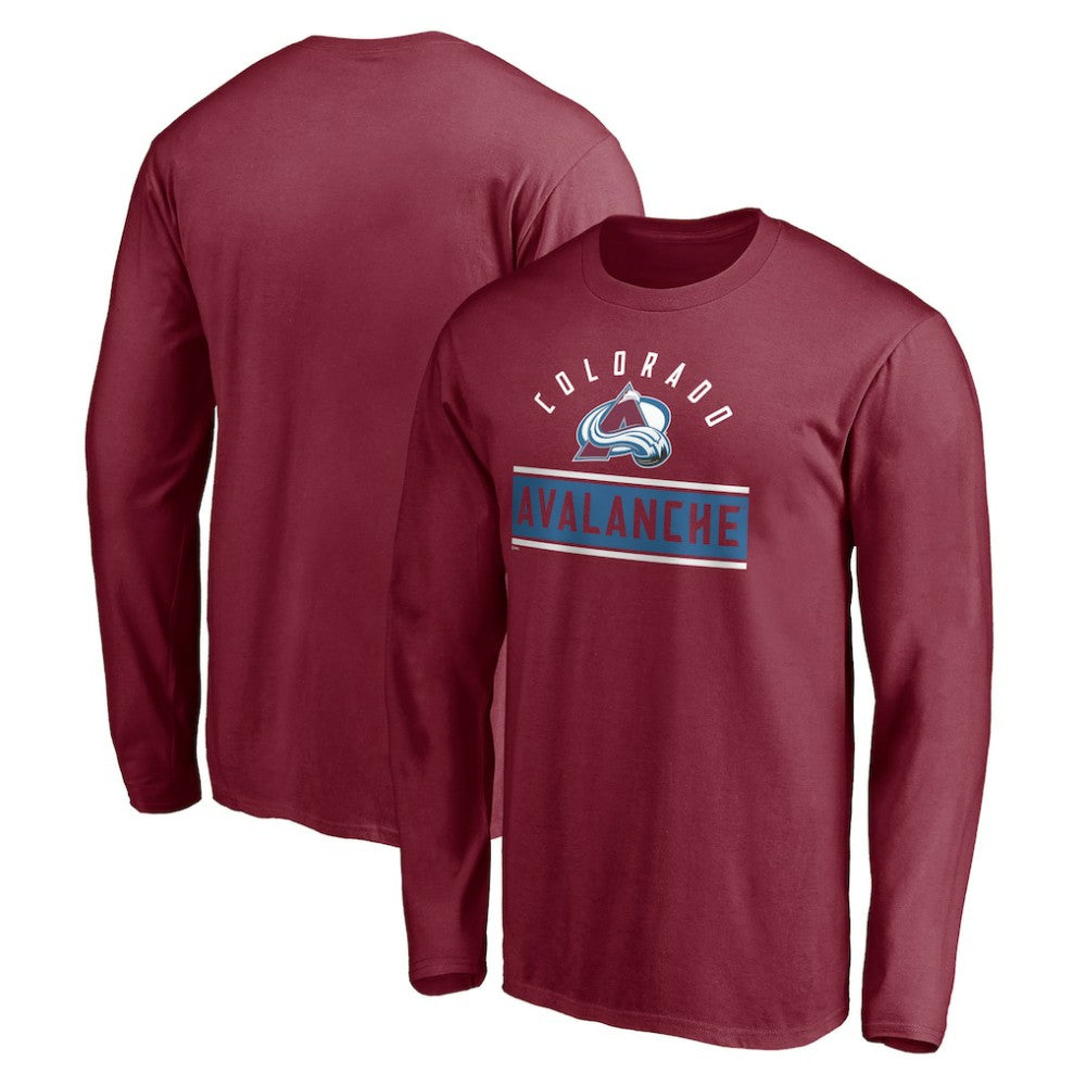 Colorado Avalanche Team Arch Knockout Long Sleeve T-Shirt - Burgundy - NHL