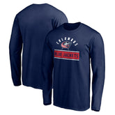 Columbus Blue Jackets Team Arch Knockout Long Sleeve T-Shirt - Navy - NHL