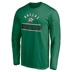 Dallas Stars Team Arch Knockout Long Sleeve T-Shirt - Kelly Green - NHL