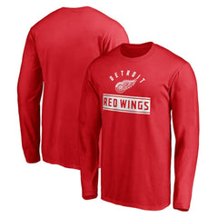 Detroit Red Wings Team Arch Knockout Long Sleeve T-Shirt - Red - NHL