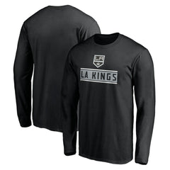 Los Angeles Kings Team Arch Knockout Long Sleeve T-Shirt - Black - NHL