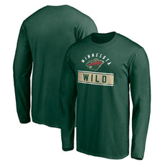 Minnesota Wild Team Arch Knockout Long Sleeve T-Shirt - Green - NHL