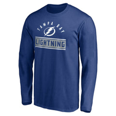 Tampa Bay Lightning Team Arch Knockout Long Sleeve T-Shirt - Blue - NHL