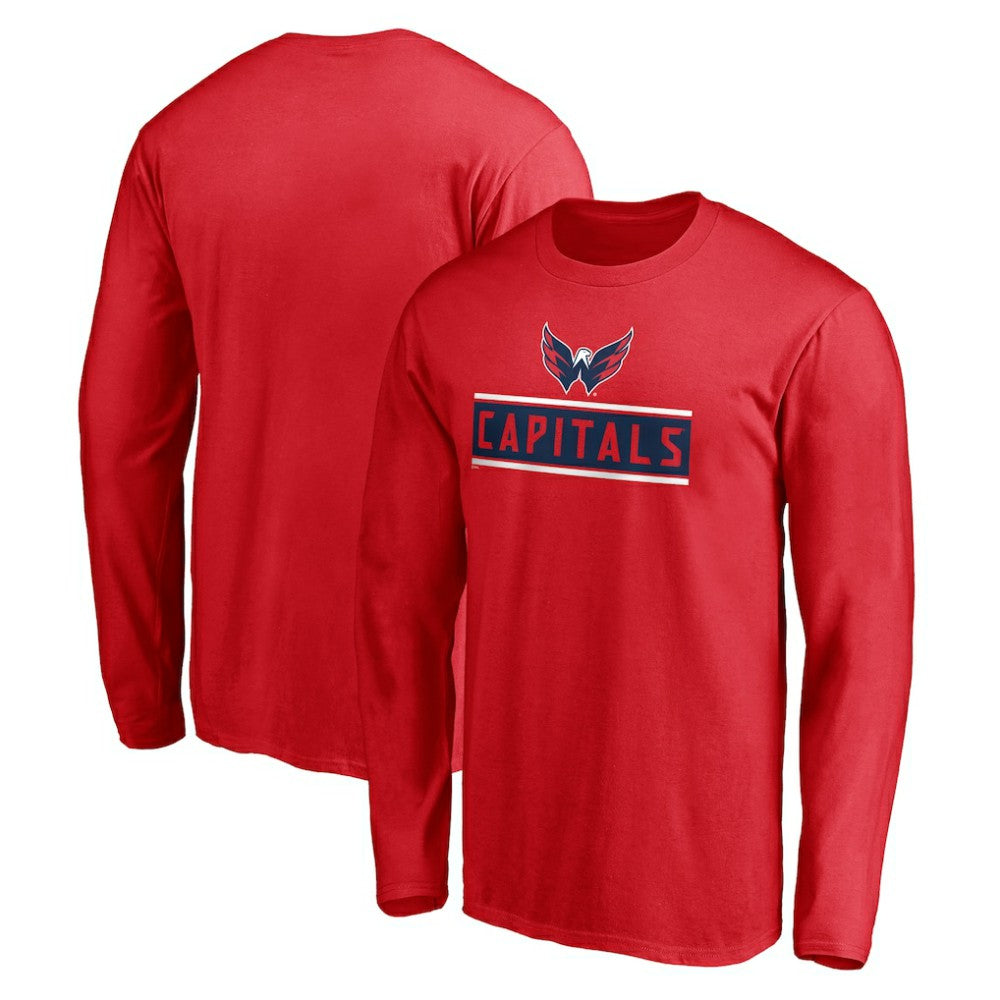 Washington Capitals Team Arch Knockout Long Sleeve T-Shirt - Red - NHL
