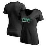 Dallas Stars Women's Mascot In Bounds V-Neck T-Shirt - Black - NHL