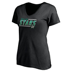 Dallas Stars Women's Mascot In Bounds V-Neck T-Shirt - Black - NHL