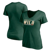 Minnesota Wild Women's Mascot In Bounds V-Neck T-Shirt - Green - NHL