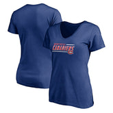 Montreal Canadiens Women's Mascot In Bounds V-Neck T-Shirt - Blue - NHL
