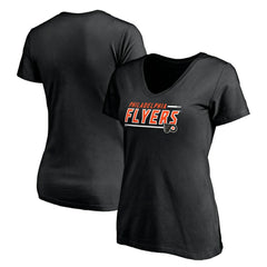 Philadelphia Flyers Women's Mascot In Bounds V-Neck T-Shirt - Black - NHL