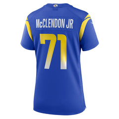 Warren McClendon Jr. Los Angeles Rams Women's Team Game Jersey Royal | Nike for Sale