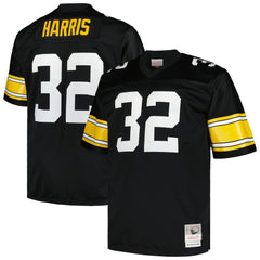 Franco Harris Pittsburgh Steelers Big & Tall 1976 Legacy Retired Player Jersey Black | Mitchell & Ness