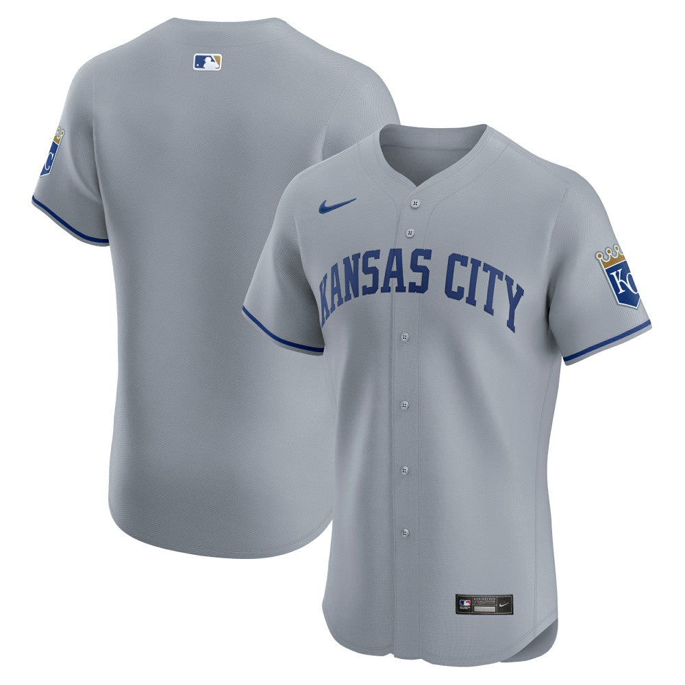 Kansas City Royals Nike Road Vapor Premier Elite Patch Jersey - MLB