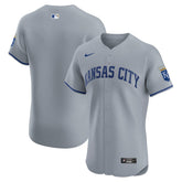 Kansas City Royals Nike Road Vapor Premier Elite Patch Jersey - MLB