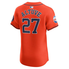 Jose Altuve Houston Astros Nike Alternate Elite Sponsor Patch Player Jersey - MLB