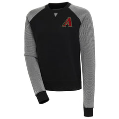 Arizona Diamondbacks Antigua Women's Flier Bunker Tri-Blend Pullover Sweatshirt - MLB