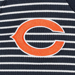 Chicago Bears Antigua Women's Maverick Waffle Henley Long Sleeve T-Shirt Navy | NFL