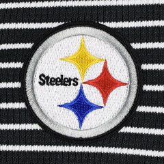 Pittsburgh Steelers Antigua Women's Maverick Waffle Henley Long Sleeve T-Shirt Black | NFL