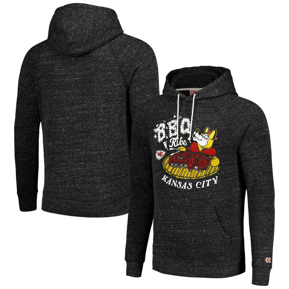 Kansas City Chiefs Homage Unisex NFL x Guy Fieri’s Flavortown Tri-Blend Pullover Hoodie Charcoal | NFL