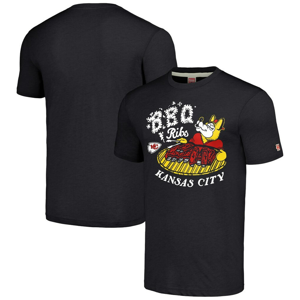 Kansas City Chiefs Homage Unisex NFL x Guy Fieri’s Flavortown Tri-Blend T-Shirt Charcoal | NFL