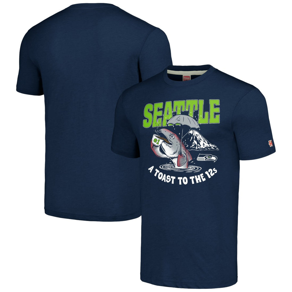 Seattle Seahawks Homage Unisex NFL x Guy Fieri’s Flavortown Tri-Blend T-Shirt Navy | NFL