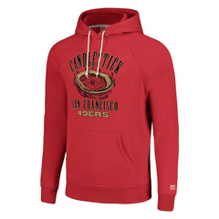 San Francisco 49ers Homage Unisex Hyperlocal Raglan Pullover Hoodie Scarlet | NFL