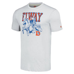 John Elway Denver Broncos Homage Unisex Unisex Caricature Retired Player Tri-Blend T-Shirt Ash | NFL